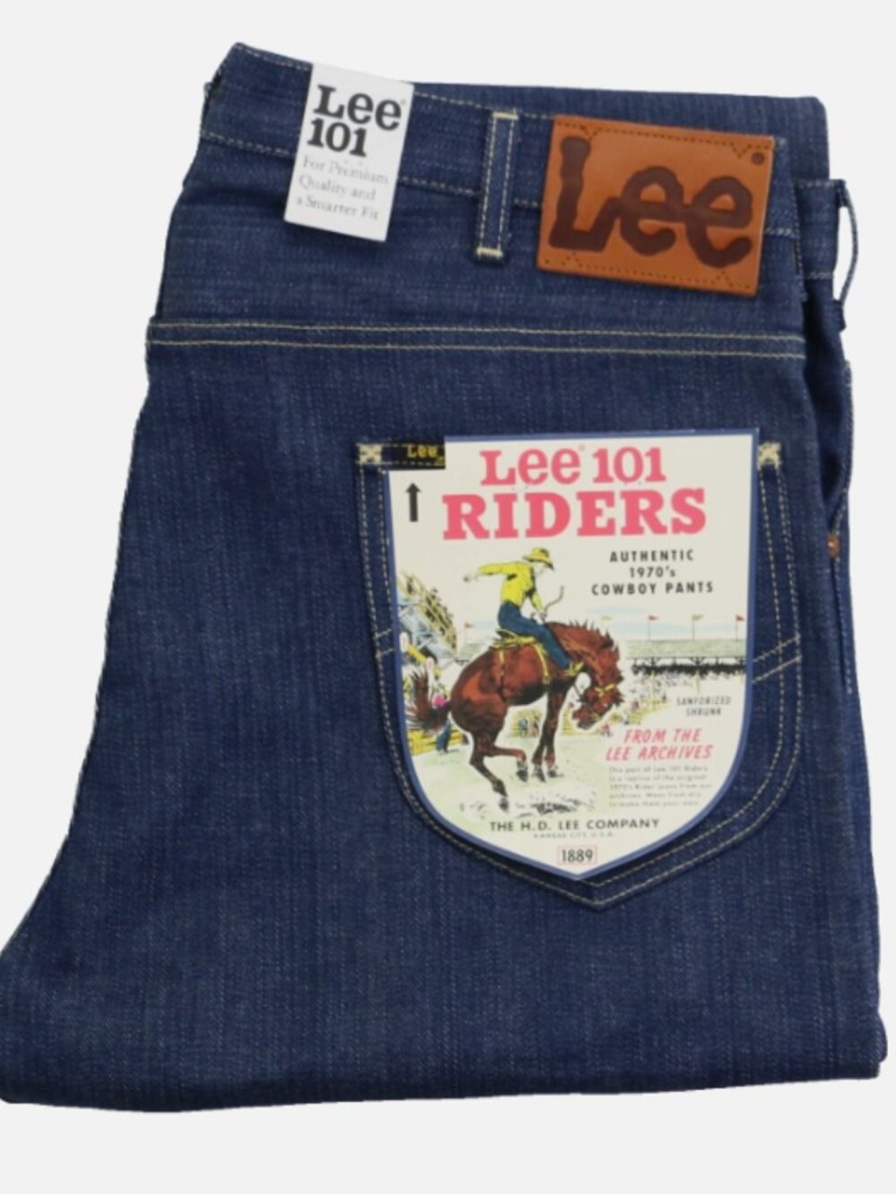 Lee 101 Riders 70s W36 L32 Selvedge Jeans Made in Italy 13oz. Japan Denim Indigo